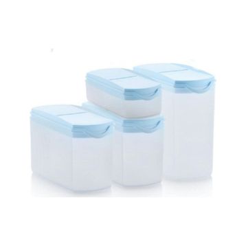 Tupperware Mavi Kapaklı 4'lü Saklama Kabı