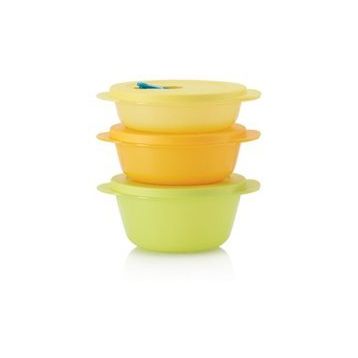Tupperware Mikro 3'lü Renkli Saklama Kabı