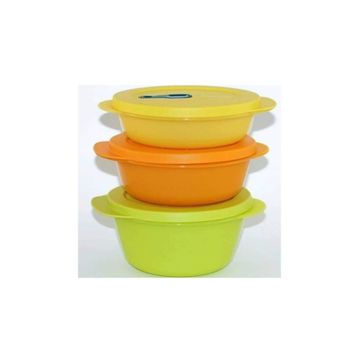 Tupperware Mikro 3'lü Renkli Saklama Kabı
