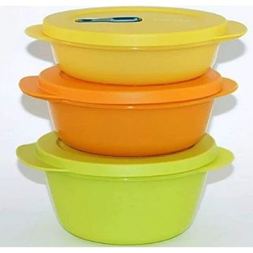 Tupperware Mikro 3'lü Renkli Saklama Kabı