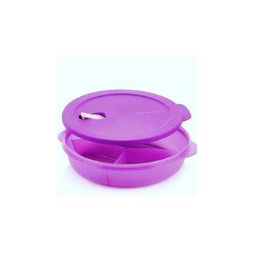 Tupperware Mikro Tabak 3 Bölmeli Mor Saklama Kabı