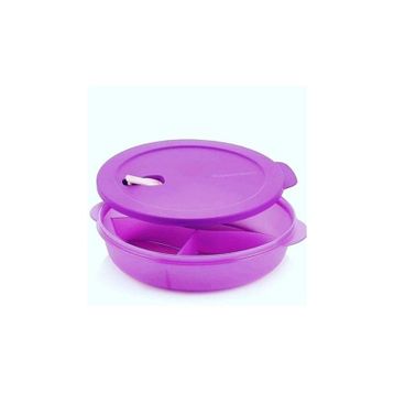Tupperware Mikro Tabak 3 Bölmeli Mor Saklama Kabı