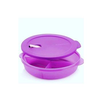 Tupperware Mikro Tabak 3 Bölmeli Mor Saklama Kabı