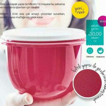 Tupperware Miksim 1 lt Saklama Kabı