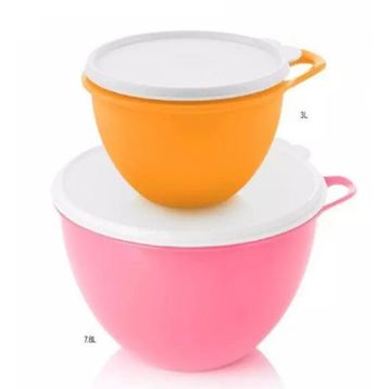 Tupperware Miksim 7.8-3 lt Pembe Turuncu Hazırlama Saklama Kabı