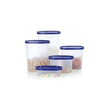 Tupperware Oval 5'li Siyah Saklama Kabı