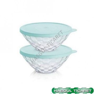 Tupperware Pırlanta Servis 2'li 500 ml Şeffaf Saklama Kabı
