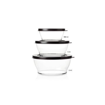 Tupperware Royal 3'lü 2.4-1.3-990 ml Saklama Kabı