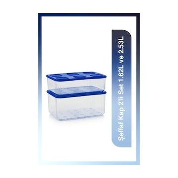 Tupperware Şeffaf 2'li 1.62-2.53 lt Saklama Kabı