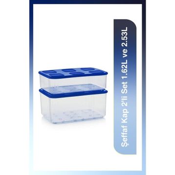 Tupperware Şeffaf 2'li 1.62-2.53 lt Saklama Kabı