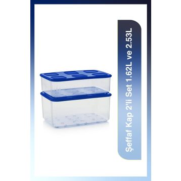Tupperware Şeffaf 2'li 1.62-2.53 lt Saklama Kabı