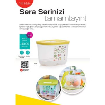 Tupperware Sera 1,8 lt Saklama Kabı