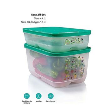 Tupperware Sera 2 Adet Buzdolabı Saklama Kabı