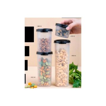 Tupperware Siyah 4'lü Oval Saklama Kabı