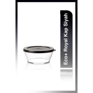 Tupperware Siyah Eco+ Royal 990 ml Kap