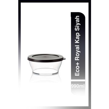 Tupperware Siyah Eco+ Royal 990 ml Kap