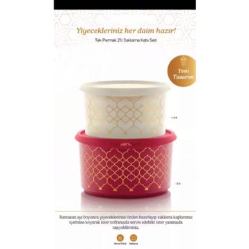 Tupperware Tek Parmak 2’li Saklama Kabı