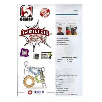 Türev Yayınları 5. Sınıf İngilizce Çek Kopart Yaprak Test