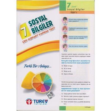 Türev Yayınları 7. Sınıf Din Kültürü Ve Ahlak Bilgisi Çek Kopart