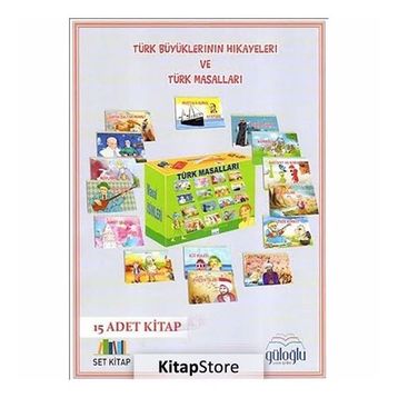 Türk Büyüklerinin Hikayeleri ve Türk Masalları Seti-15 Kitap Takım - Kolektif