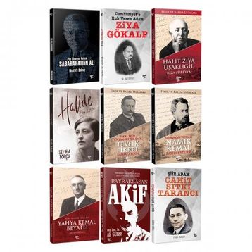 Türk Edebiyatçıları 9 Kitap Takım Kitap Seti-Halk Kitabevi