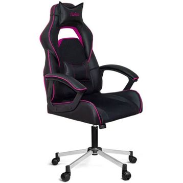 Türksit Siyah Pembe Range Yastıklı Yönetici ve Oyuncu Koltuğu