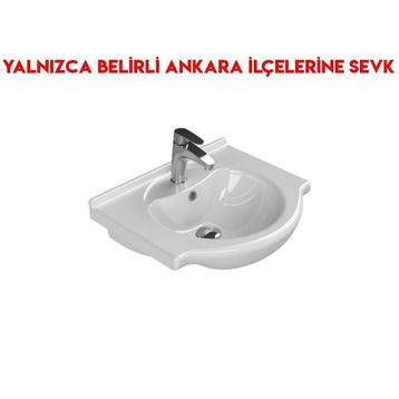 Turkuaz 066000-U 55x47 cm Cerastyle Nil Etajerli Lavabo