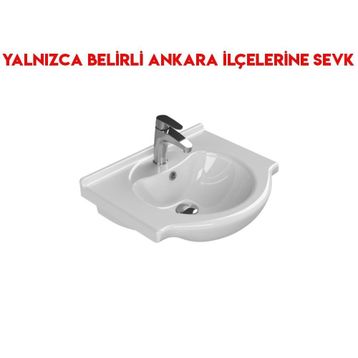Turkuaz 066000-U 55x47 cm Cerastyle Nil Etajerli Lavabo