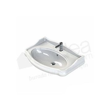 Turkuaz 1837 Serisi Etajerli 80 cm Lavabo