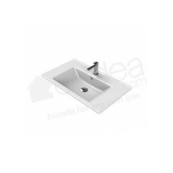 Turkuaz Arte Etajerli 75 cm Lavabo