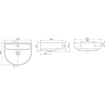 Turkuaz Bella 55 cm Lavabo