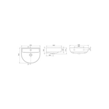 Turkuaz Bella 55 cm Lavabo