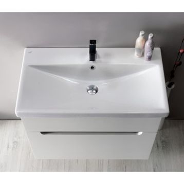 Turkuaz Elite Etajerli 60 cm Beyaz Lavabo