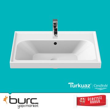 Turkuaz Frame Etajerli 80 cm Lavabo