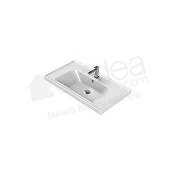 Turkuaz Frame Etajerli 80 cm Lavabo