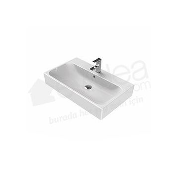 Turkuaz Pinto Etajerli 75 cm Lavabo