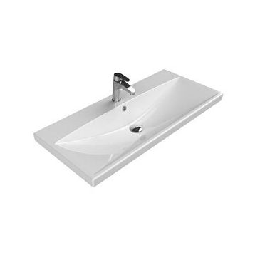Turkuaz Seramik 100x45 cm Cerastyle Elite Etajer Uyumlu Damlalıklı Lavabo