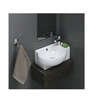 Turkuaz Seramik 28x45 cm Turkuaz Cerastyle Banyo,karavan Mini Küçük Köşe Lavabo