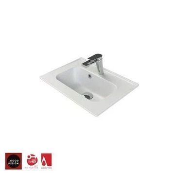 Turkuaz Seramik 50x36 cm Cerastyle Blue Etajer Uyumlu Damlalıklı Lavabo