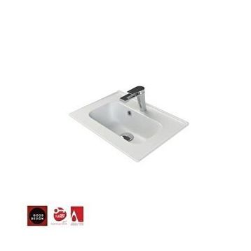 Turkuaz Seramik 50x36 cm Cerastyle Blue Etajer Uyumlu Damlalıklı Lavabo