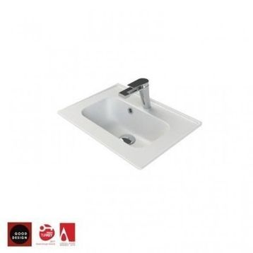 Turkuaz Seramik 50x36 cm Cerastyle Blue Etajer Uyumlu Damlalıklı Lavabo