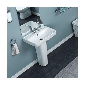 Turkuaz Seramik 50x40 cm ve Noura Uzun Ayak Cerastyle Duru Lavabo