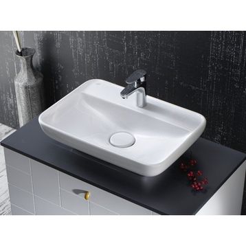 Turkuaz Seramik 60x42 cm Turkuaz Cerastyle Lal Serisi Tezgah Üstü Çanak Lavabo