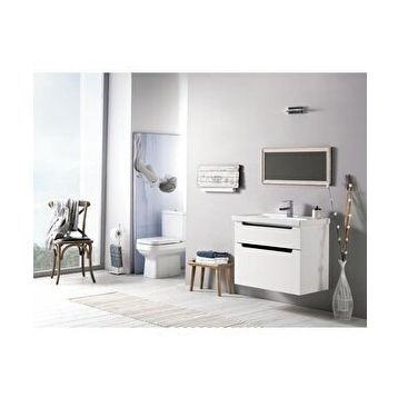 Turkuaz Seramik 60x45 cm Turkuaz Cerastyle Frame Etajer Uyumlu Damlalıklı Lavabo