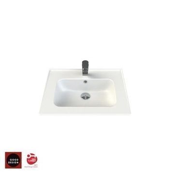 Turkuaz Seramik 60x47 cm Cerastyle Blue Etajer Uyumlu Damlalıklı Lavabo