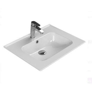 Turkuaz Seramik 60x47 cm Cerastyle Blue Etajer Uyumlu Damlalıklı Lavabo