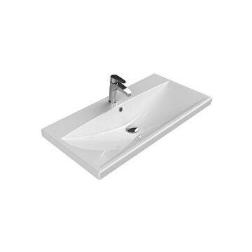 Turkuaz Seramik Turkuaz Cerastyle 90x45 cm Elite Etajer Uyumlu Damlalıklı Lavabo