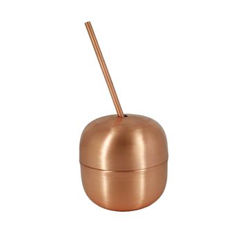 Turna Bakır TURNA0485-3 250 ml Apple Cocktail Oksit Düz Pipetli Bardak