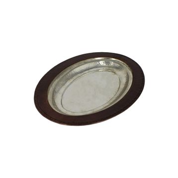 Turna Bakır TURNA4415-3 35 cm Piyade Oksit El Dövme İskender Kebap Kayık Sunum Tabağı