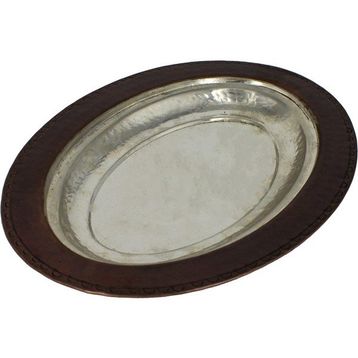 Turna Bakır TURNA4415-3 35 cm Piyade Oksit El Dövme İskender Kebap Kayık Sunum Tabağı